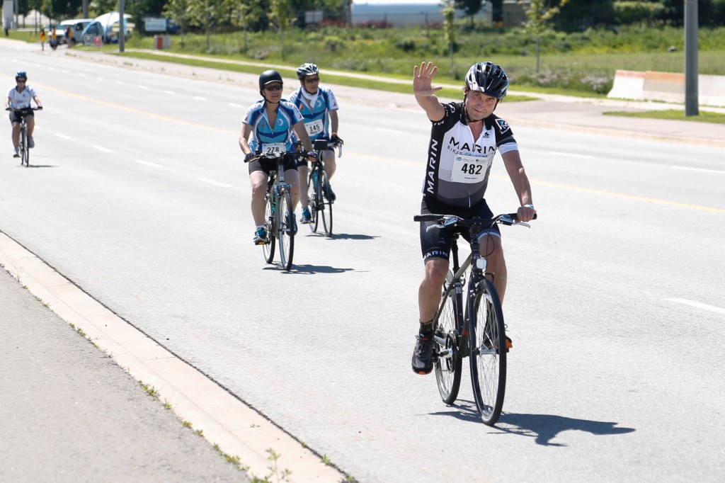 Csaba at Healing Cycle Ride Waving