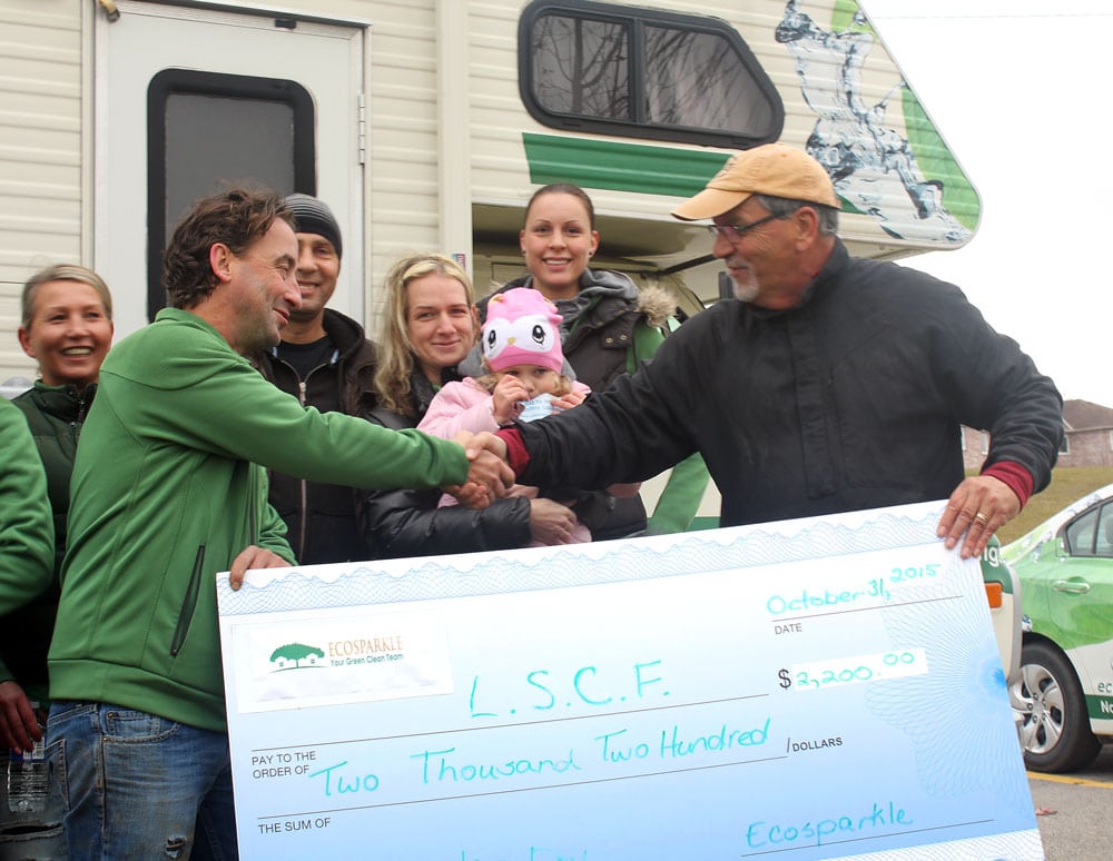 Ecosparkle President Csaba Szabo Donation to Lake Simcoe Conservation Foundation Image